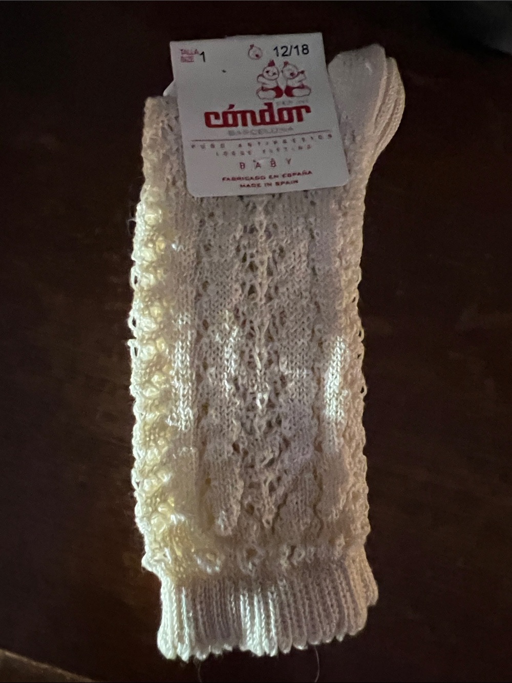 Cream Lace Baby Knee-High Socks New